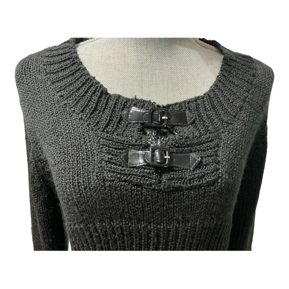 DIZEL black sweater with bell sleeves and crochet hem size L/XL - Picture 4 of 9